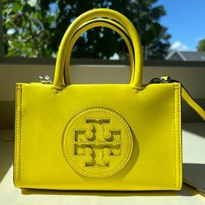 Authentic Yellow TORY BURCH "Mini Ella Bio Tote"